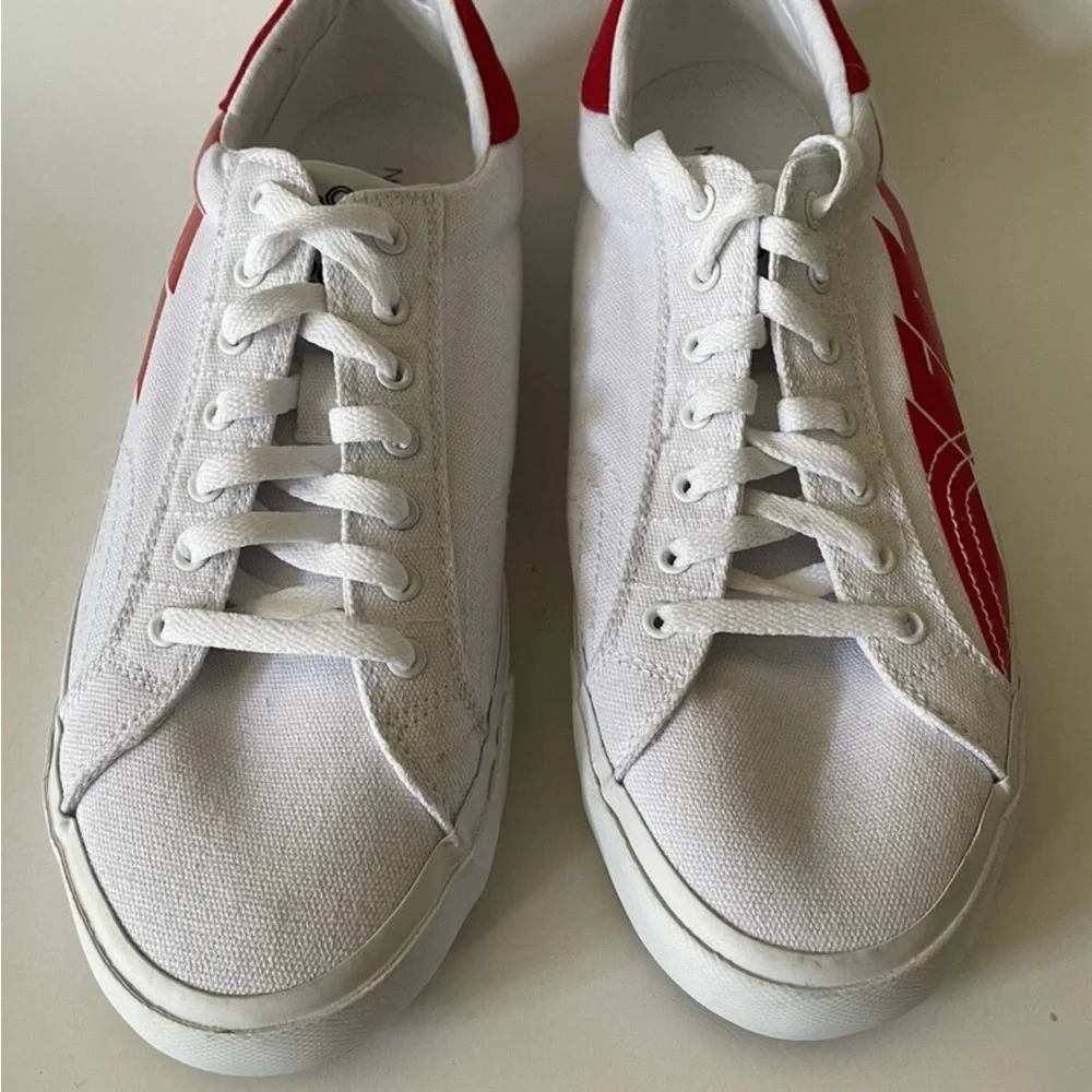 Creative Recreation Zeus Sneakers Men's Size 11 White Red Canvas Lace Up - Picture 2 of 10